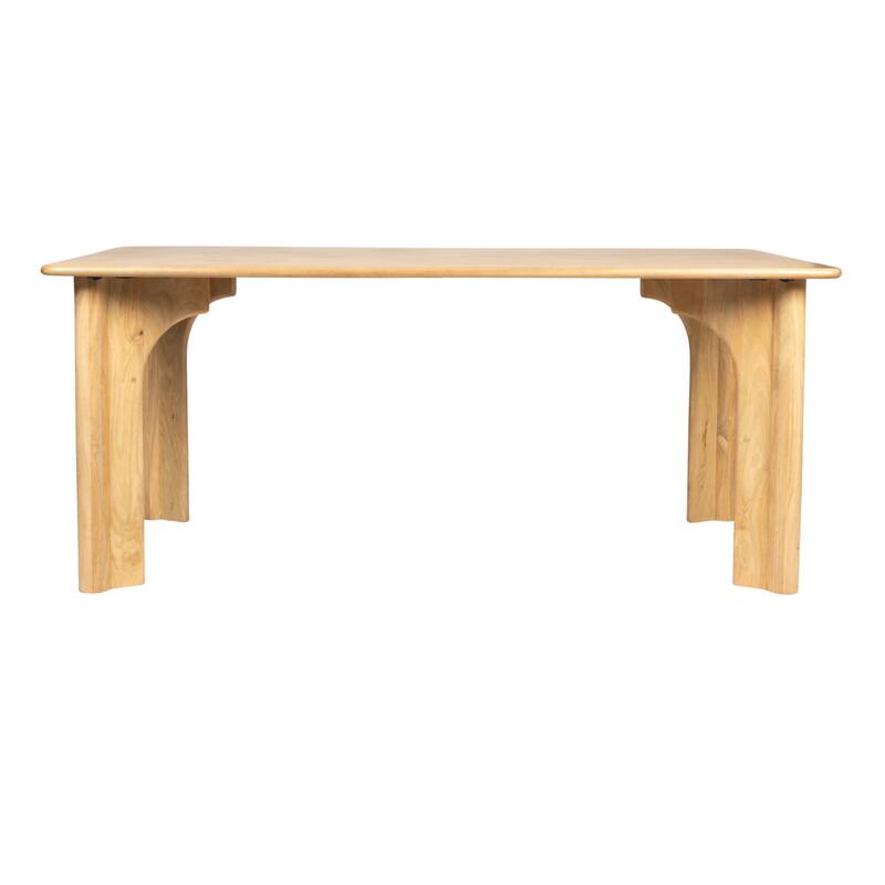 Mango Wood Dining Table with Arched Base