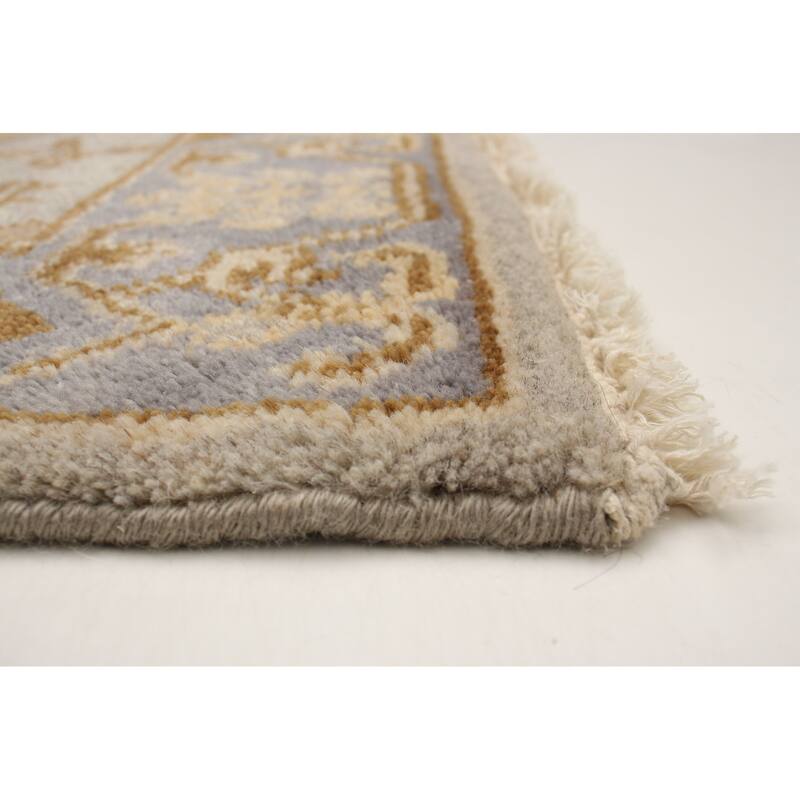 ECARPETGALLERY Hand-knotted Royal Oushak Light Grey Wool Rug - 3'1 x 5'1