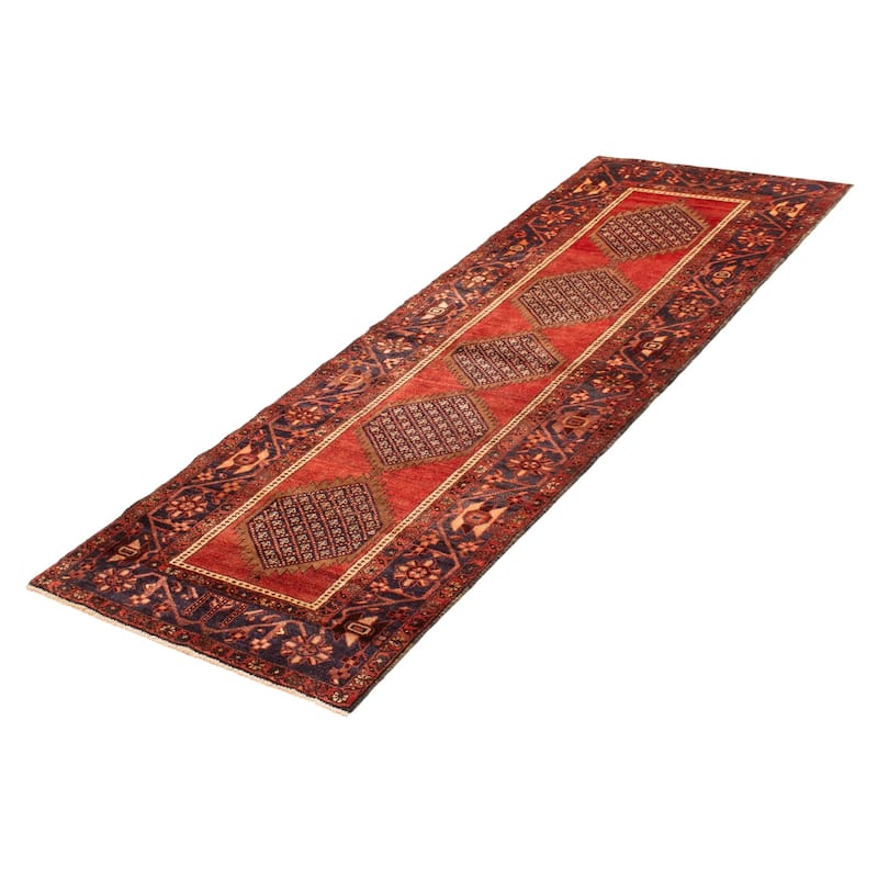 ECARPETGALLERY Hand-knotted Anadol Red Wool Rug - 3'7 x 9'7