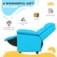 preview thumbnail 2 of 15, Kids Recliner Chair, Toddler Leather Sofa Lounge Chair with Armrest, Footrest, Headrest for Boys and Girls 3-9 Years Old