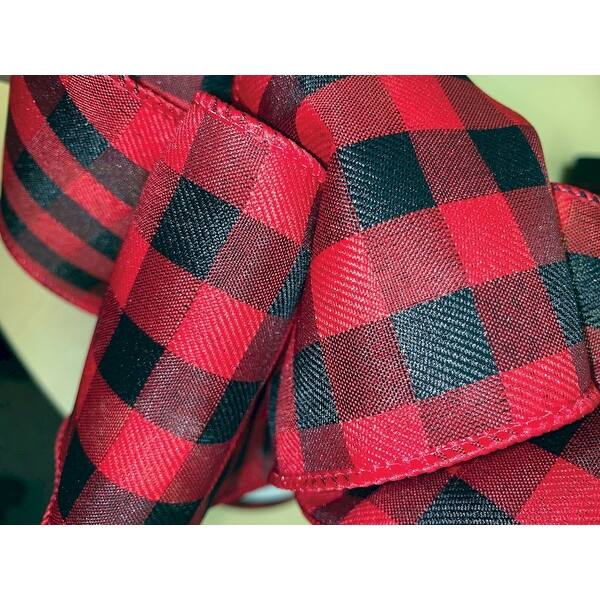 Black And Red Checked Wired Ribbon Bed Bath & Beyond 36880219