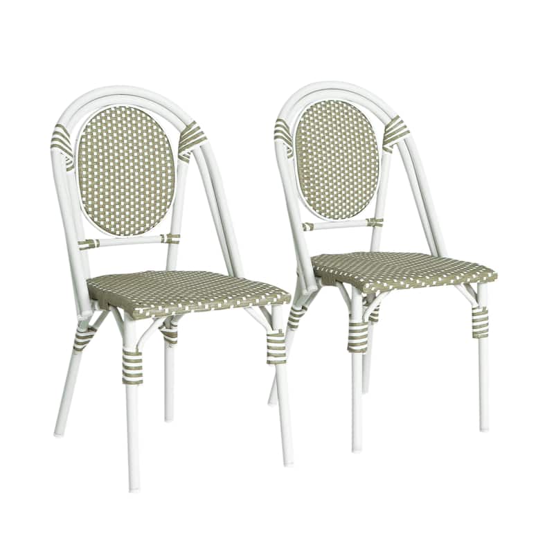 Remi Outdoor French Cafe Style Chairs (Set of 2) by Christopher Knight Home