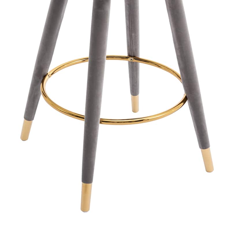 Counter Height Bar Stools Set of 2 for Kitchen Counter Solid Wood Legs with a fixed height of 360 degrees