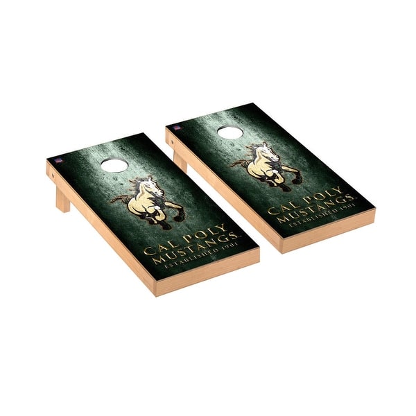 slide 2 of 5, Cal Poly Mustangs Museum Cornhole Board Set
