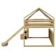 preview thumbnail 20 of 38, Full Size Wooden Loft Bed with House-shaped Frame & Slide