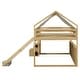 preview thumbnail 80 of 78, Roomfitters Twin Size Wooden Loft Bed with House-Shaped Frame and Tent, Stylish Loft Design, Natural + Beige