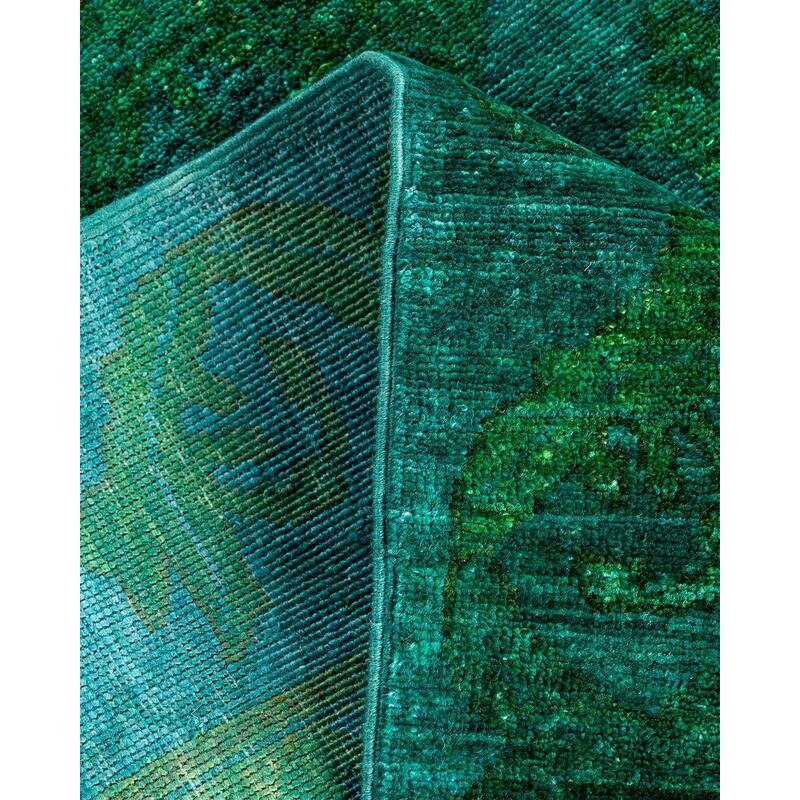 Contemporary Overdyed Wool Hand Knotted Area Rug - 3' 1" x 5' 3"