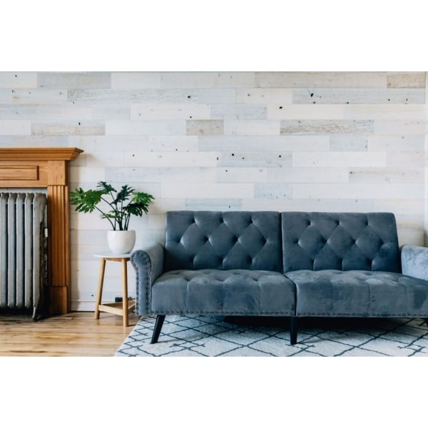 Timberchic Reclaimed Wooden Wall Planks - Peel and Stick Application (Coastal White). Opens flyout.