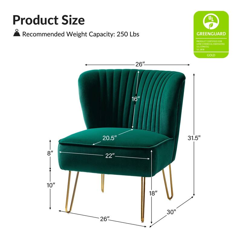 Barto Upholstered Side Chair with Tufted Back Set of 2 by HULALA HOME