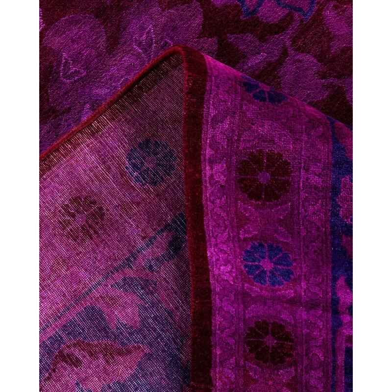 Fine Vibrance One-of-a-Kind Hand-Knotted Area Rug - Pink, 9' 5" x 11' 10" - 9' 5" x 11' 10"