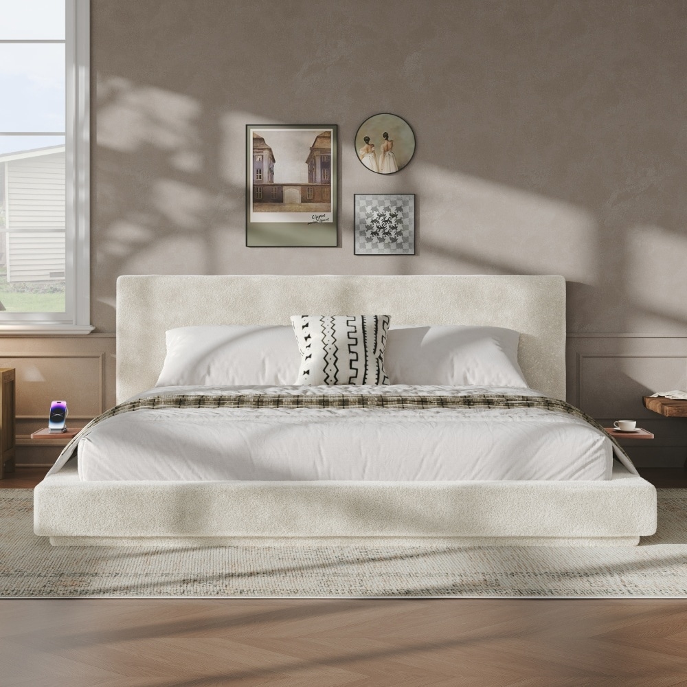 8.7" Cloud Upholstered Sponge Cushion Platform Bed