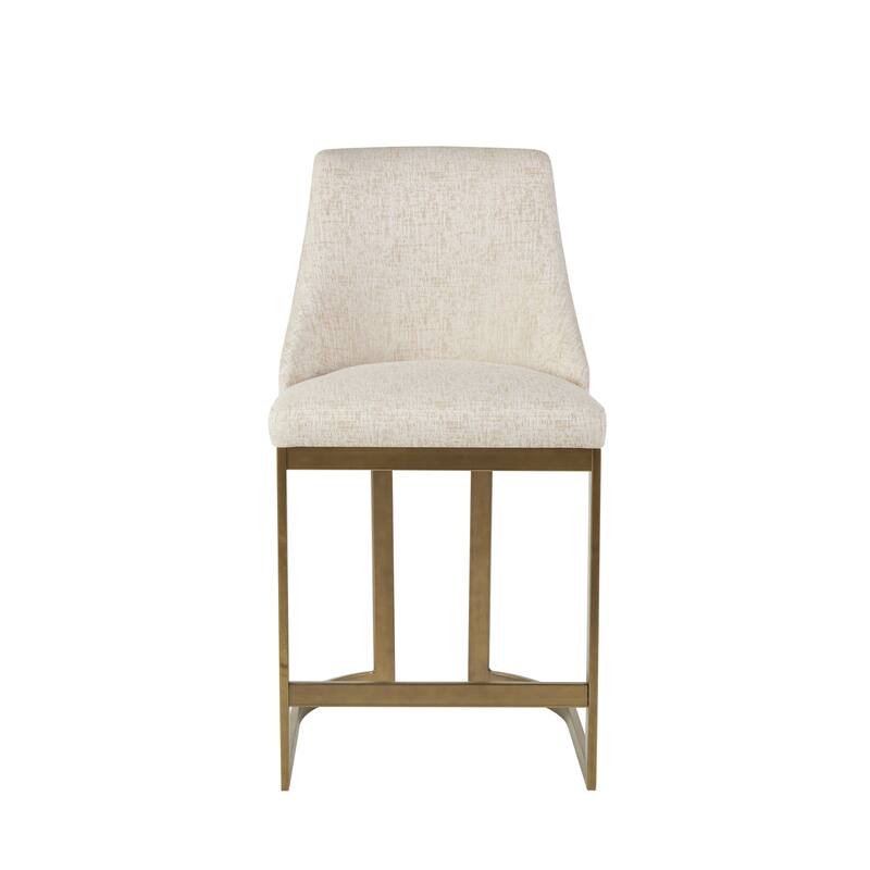 Madison Park Robertson 26"H Upholstered Counter Stool with Metal Base