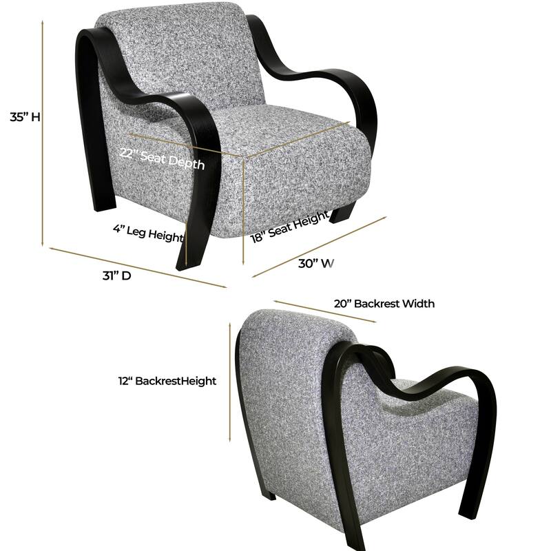 Aria Home Curva Luxe Accent Chair Stylish and comfortable Modern Seating