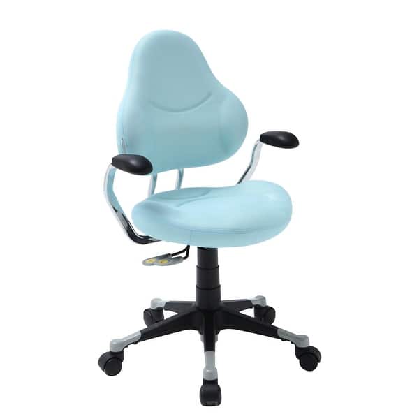 slide 2 of 8, Ergonomic Children Kids Study Desk Chair Swivel Chair with Adjustable Height Mesh Mid-Back, Blue Blue