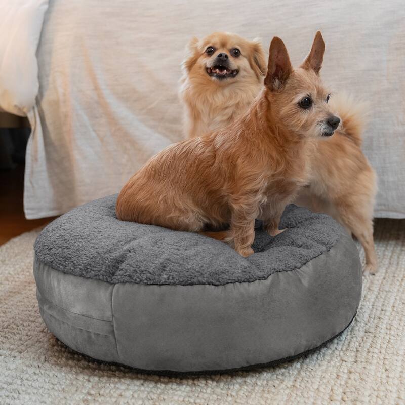 Jaxx Robbi Dog Bed Premium Synthetic-Fur Memory Foam Bean Bag Bed
