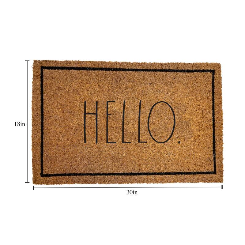 Rae Dunn Eviromentally Friendly Coir Welcome Mat - 18" x 30"