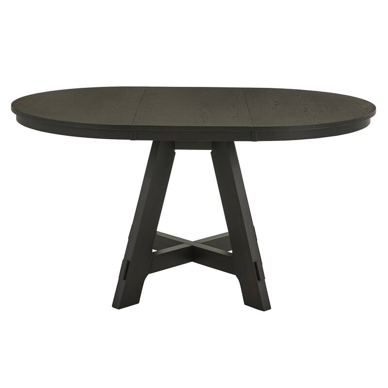 Harstad 42"-60" Extendable Round Dining Set with Vegan Leather Upholstered Chairs by iNSPIRE Q Modern