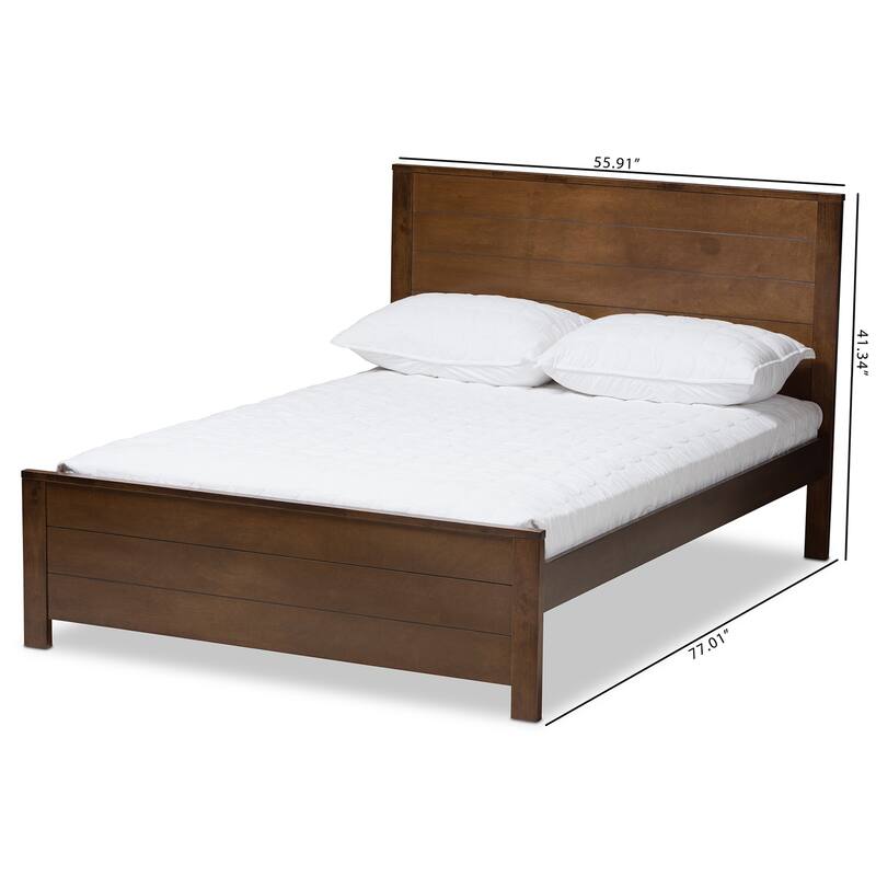 Modern Mission Style Platform Bed - Full Size Wood Bed Frame - Rustic Recluse Design