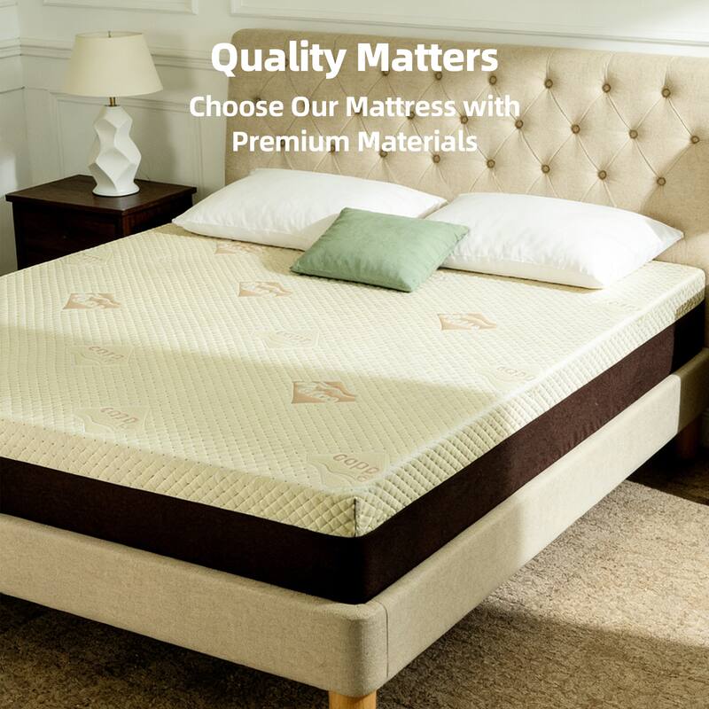GDFStudio Leander 12-Inch Queen Mattress with Copper Infused Cooling Gel Foam and 7-Zone Pressure Relief