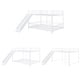 preview thumbnail 13 of 18, Unique Design Full over Full Size Metal Bunk Bed with Slide and Guardrails