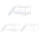 preview thumbnail 13 of 18, White Full Over Full Metal Bunk Bed with Slide and Safety Guardrails
