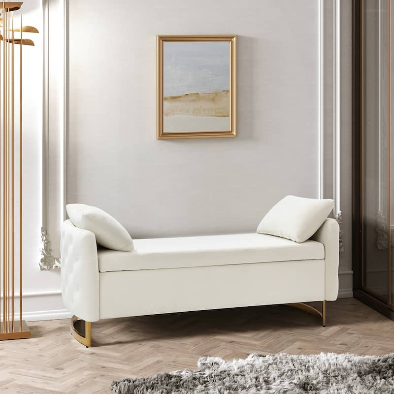 Robert Modern Upholstered Flip Top Storage Bench by HULALA HOME
