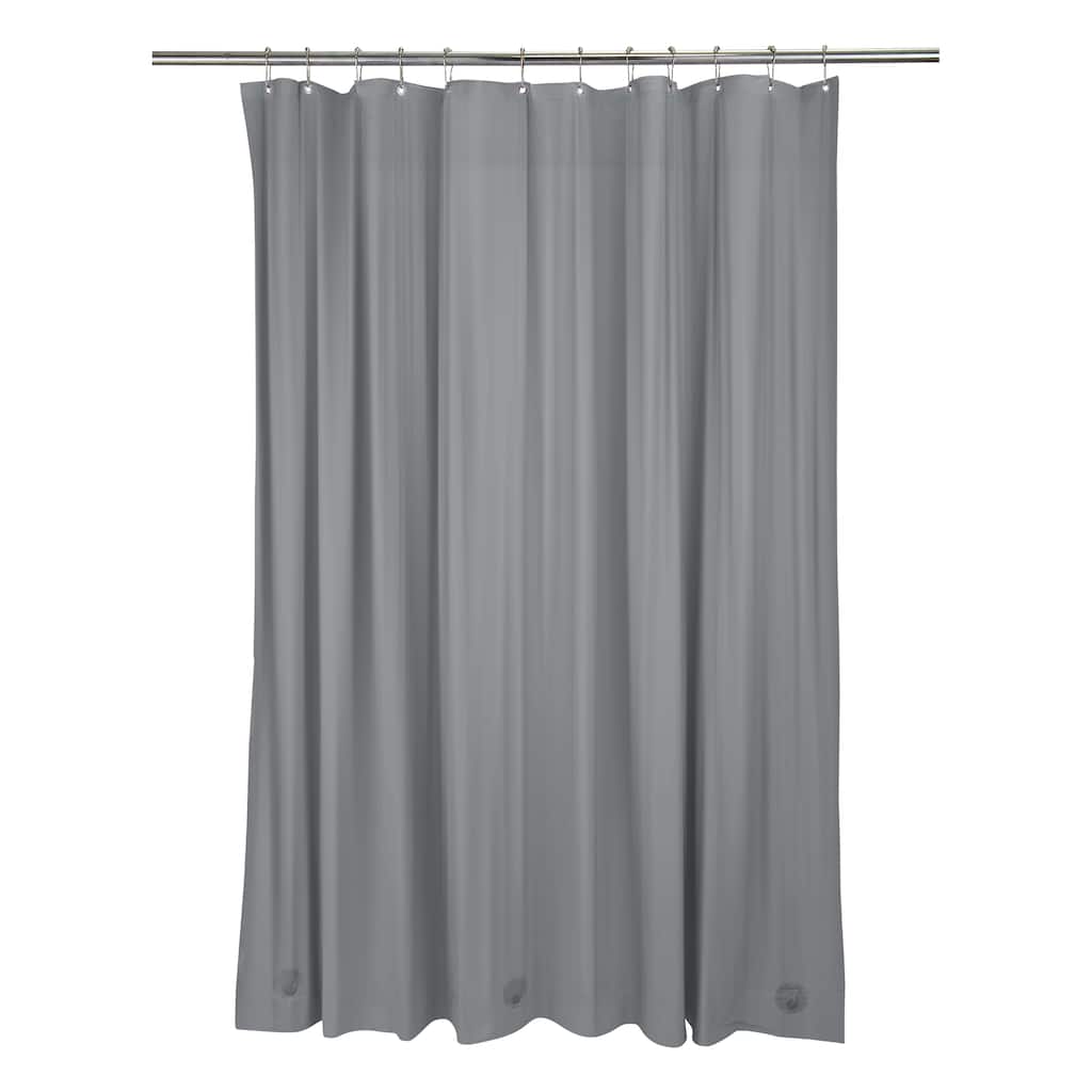 Bath Bliss Heavy Grommet Silver Shower Liner
