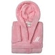 preview thumbnail 8 of 69, Sweet Kids 100% Polyester SUPER PLUSH Double Brushed Hooded Bathrobe with White Script Monogram M - Large