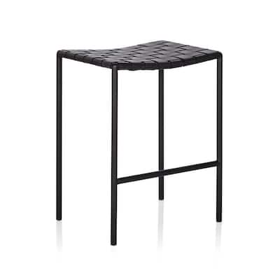 Soho Mid-century Modern Leather Weave Backless Bar Stool (26-inch/ 30-inch) (Single)