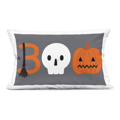Stupell Boo Halloween Fun Typography Decorative Printed Throw Pillow Design by Sazerelli Designs