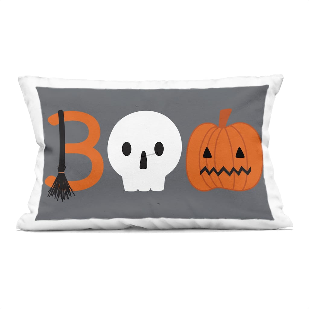 Stupell Boo Halloween Fun Typography Decorative Printed Throw Pillow Design by Sazerelli Designs