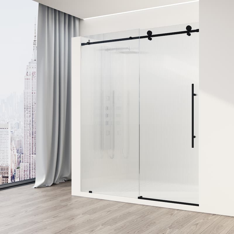 VIGO Elan E-Class 56" to 60" W x 76" H Frameless Sliding Shower Door