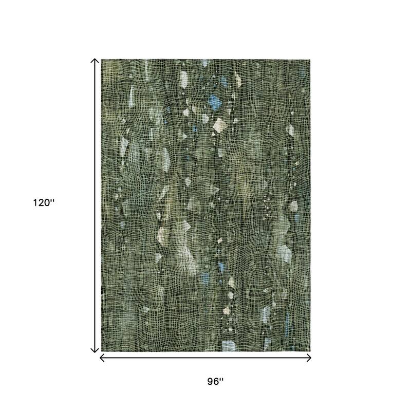HomeRoots Abstract Transitional Rectangle Outdoor Rug