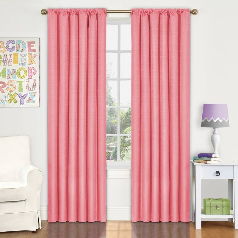 Eclipse Kendall Blackout Window Curtain Panel - 54 Inches - Coral