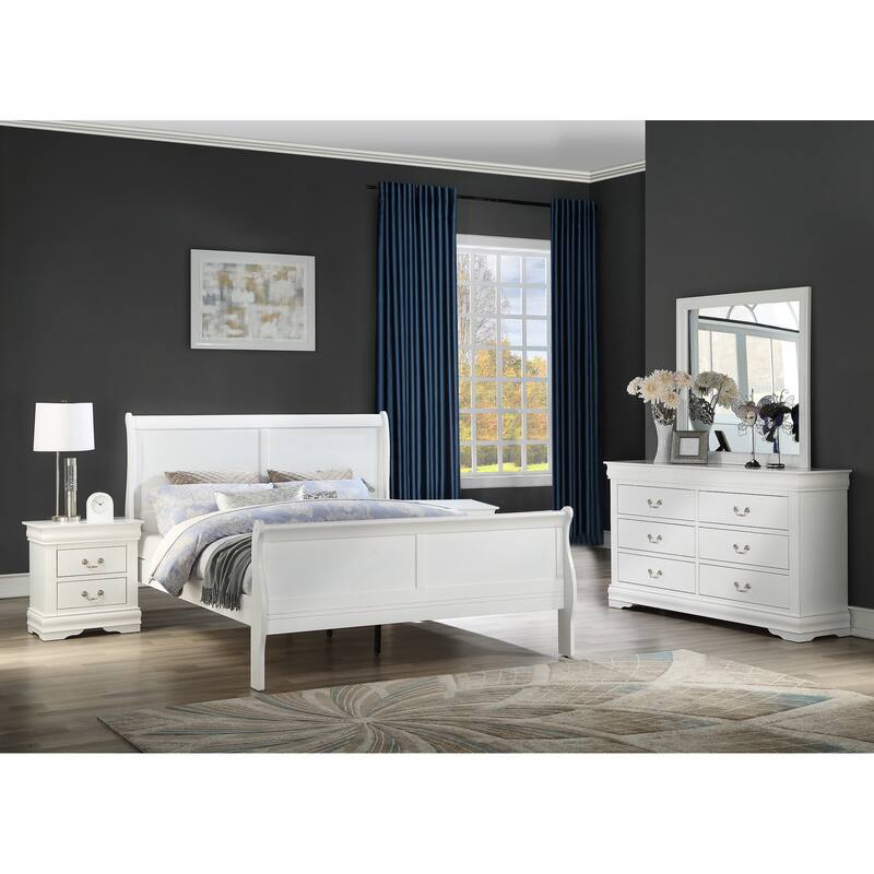 Lillie White Sleigh Bed
