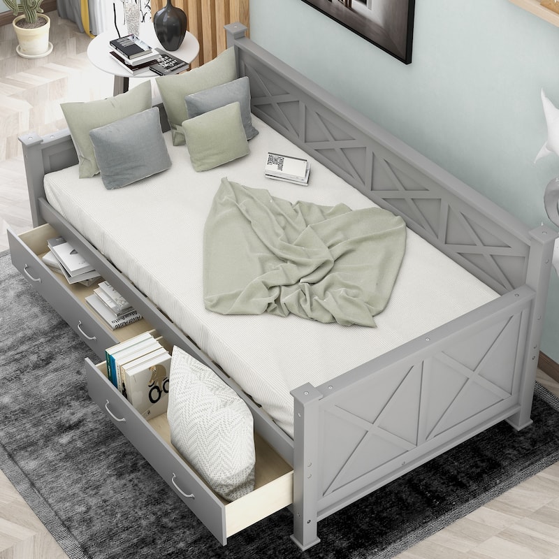 Wooden Modern and Rustic Casual Style Daybed