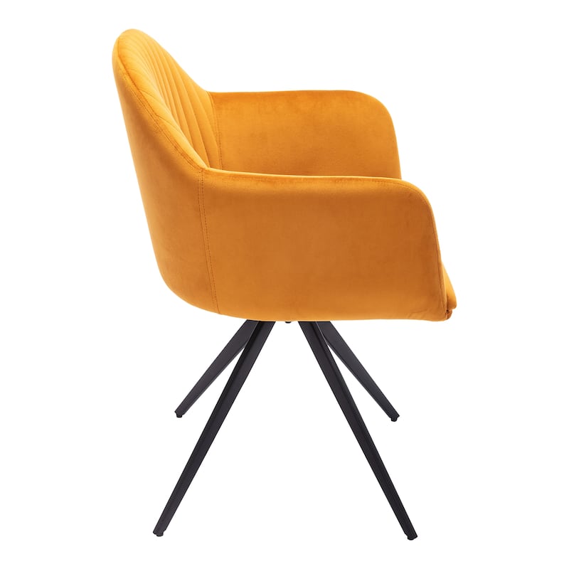 Rowe Swivel Arm Velvet Chair