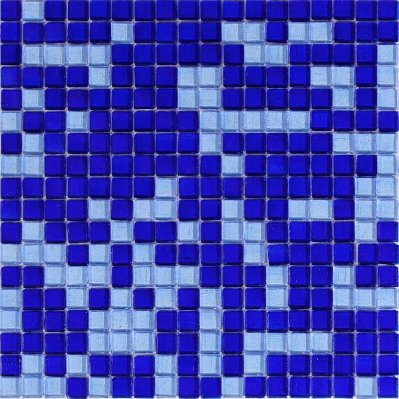 Apollo tile 12" x 12" Mingles Glossy Indigo Blue Glass Tile (18.69 sq ft/case) - 20 Pack