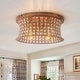 preview thumbnail 1 of 21, 4/5-Light Glam Distressed Copper Crystal Flush Mount Ceiling Light