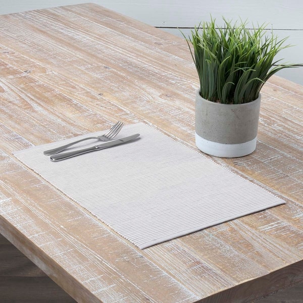 Ashton Ribbed Placemat Set Placemat 12x18 Overstock 17931391