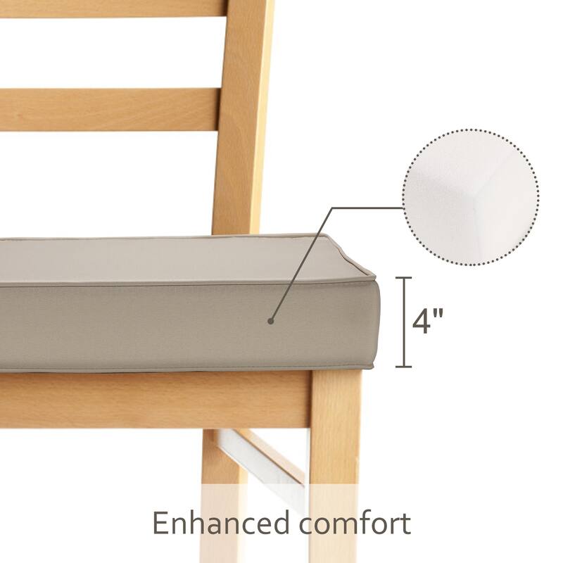 Patio Chair Cushion for Outdoor Furniture 19x19x4 Inch