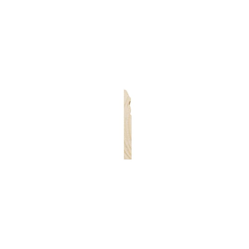 WM518: 9/16-in D x 5-1/4-in W x 96-in L Americraft Solid Hardwood Stain Grade Base Moulding