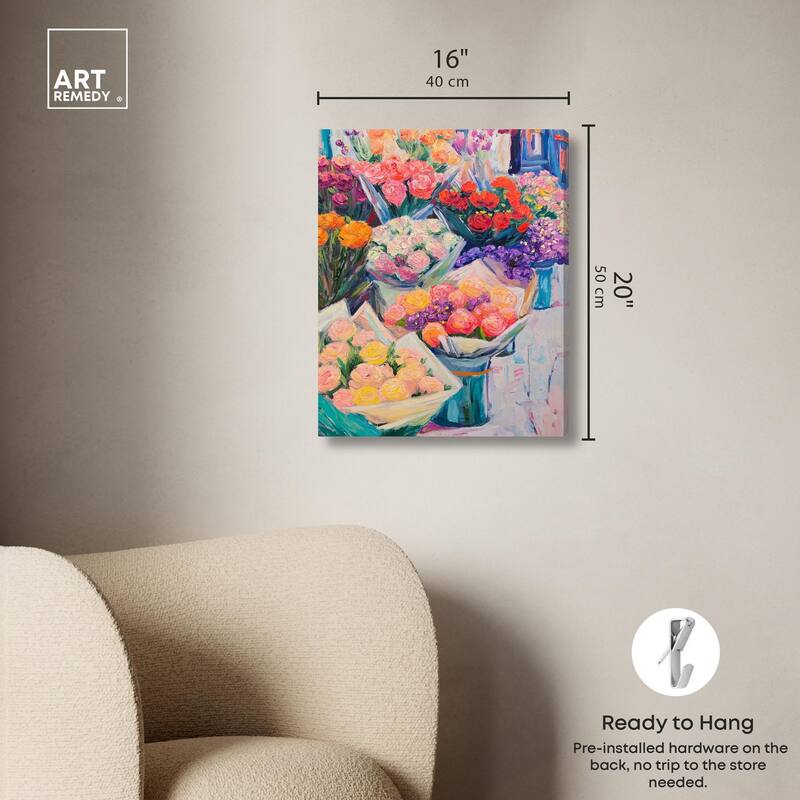 Market Blooms II Canvas by Art Remedy, Gallery Wrapped