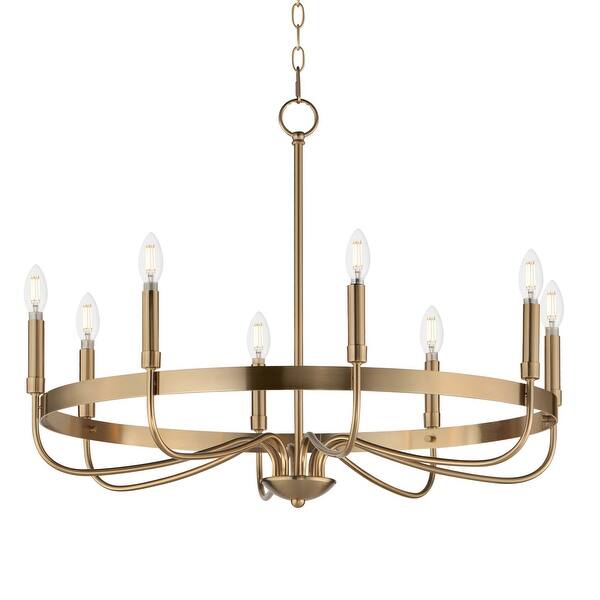 slide 2 of 10, Maxim 14498 Frankie 8 Light 29" Wide Taper Candle Style Chandelier Heritage
