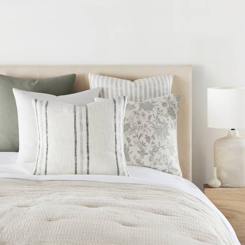 2-Pack Yarn-Dyed Patterns Decor Throw Pillows in Yarn-Dyed Bengal Stripe / Yarn-Dyed Framed Stripe