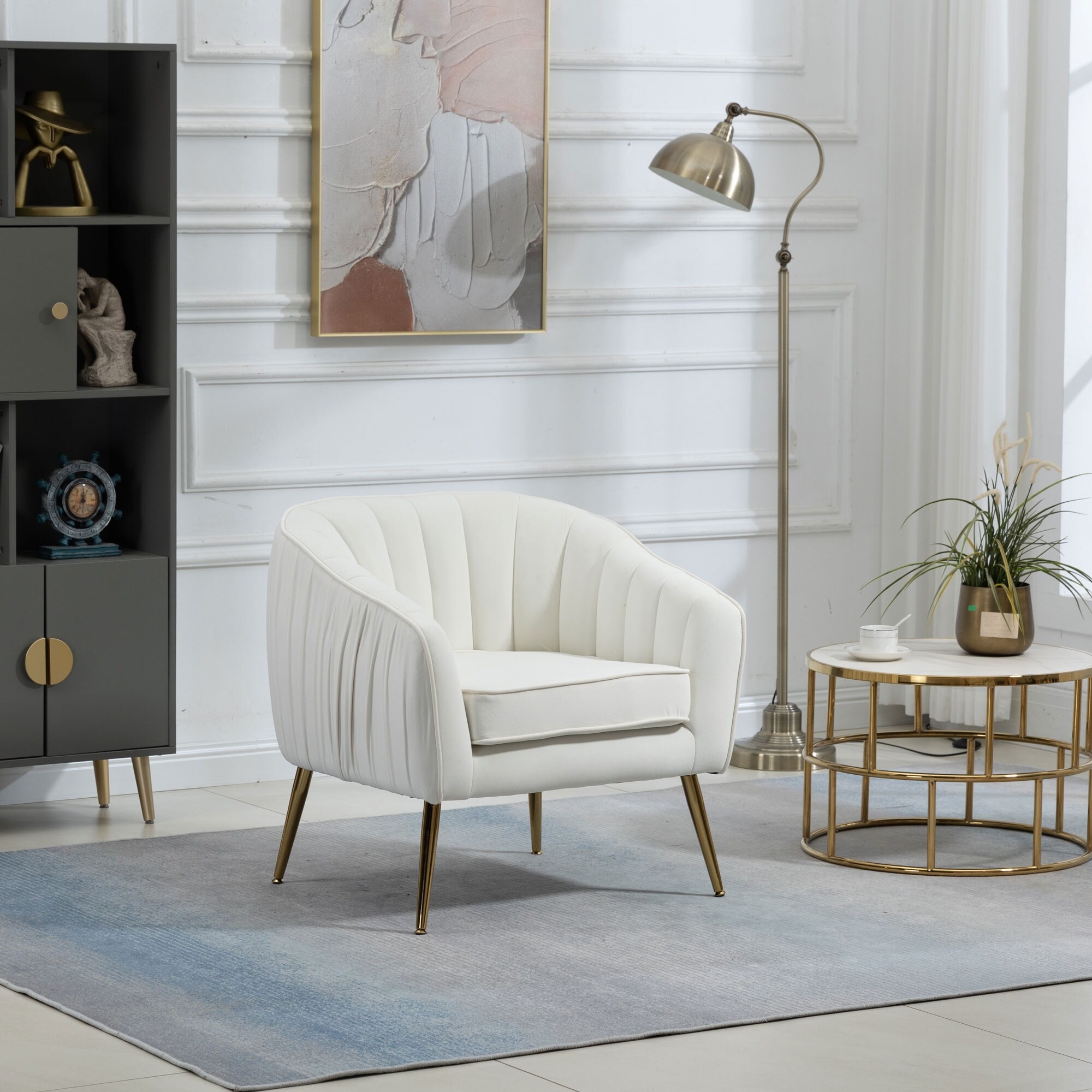 Scallop velvet chair deals