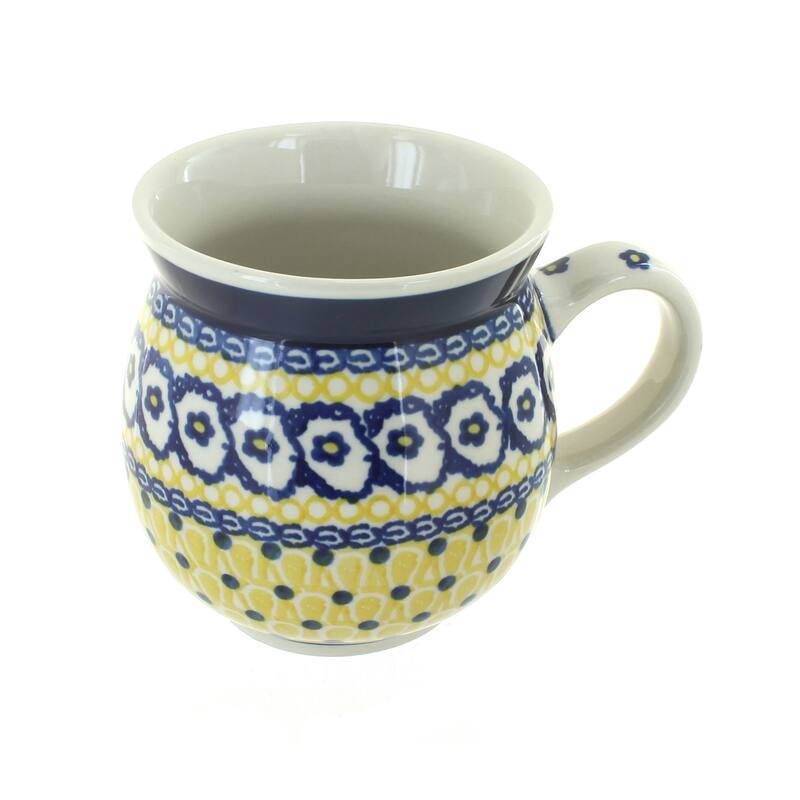Blue Rose Polish Pottery Ceramika Artystyczna Bubble Mug - Saffron
