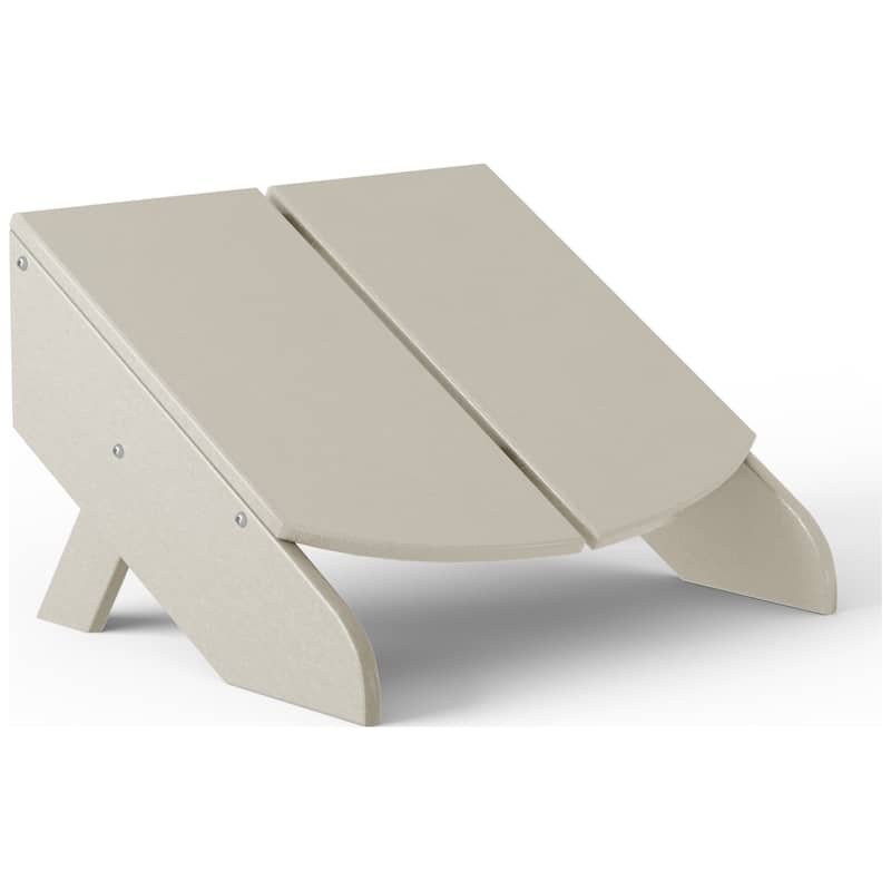 Coastin Modern Poly Adirondack Chair With Ottoman (Set of 2)