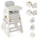 preview thumbnail 1 of 8, Gymax Convertible Baby Tall Chair 2-Tier Food Tray Feeding Chair for Grey