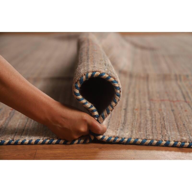 Hand Knotted Oriental 100% Wool Carpet Tribal Tribal Brown Gabbeh Area Rug - 11' 7'' X 9' 0''